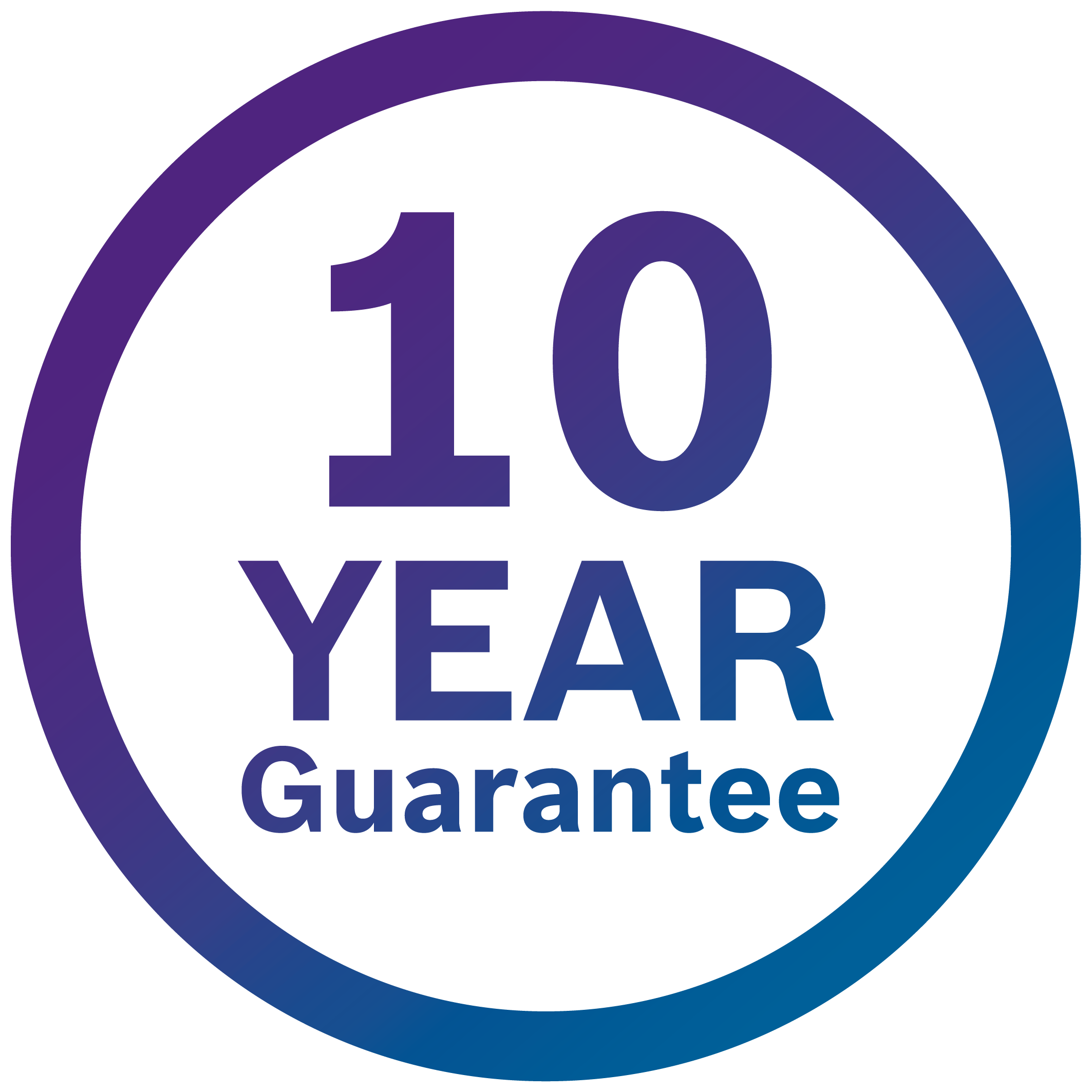 10 year guarantee on selected boilers